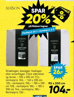 Bilka Spar 20% på Maison lagner tilbud