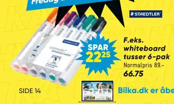 Bilka Whiteboard tusser 6-pak tilbud