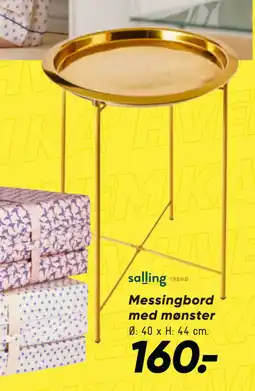 Bilka Messing bord med mønster tilbud