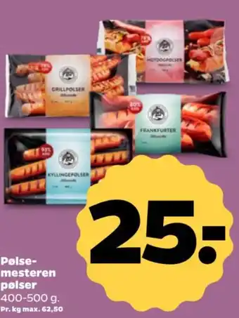 Netto Pølse- mesteren pølser . tilbud