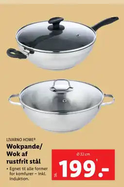 Lidl Wokpande/ Wok af rustfrit stål tilbud