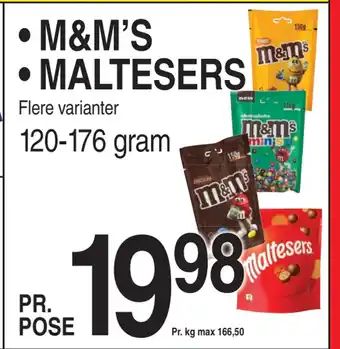 ABC Lavpris M&M’S • MALTESERS tilbud