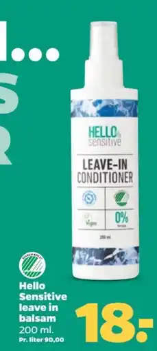 Netto Hello Sensitive leave in balsam tilbud