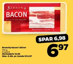 Netto Brunchy bacon i skiver tilbud