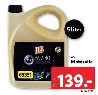 Lidl W5 Motorolie tilbud