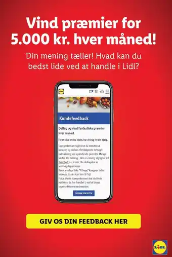 Lidl Vind præmier for 5.000 kr. hver måned! tilbud