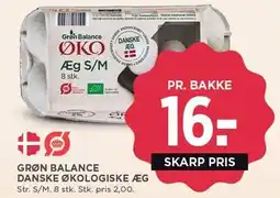 MENY GRØN BALANCE DANSKE ØKOLOGISKE ÆG tilbud