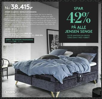 SengeSpecialisten Jensen j5 aqtive 1 boxelevationsseng tilbud