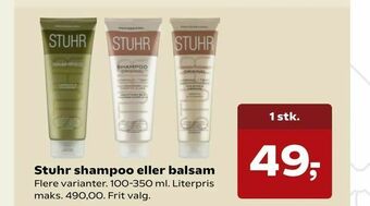 SuperBrugsen Stuhr shampoo eller balsam tilbud