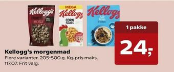 SuperBrugsen Kellogg's morgenmad tilbud