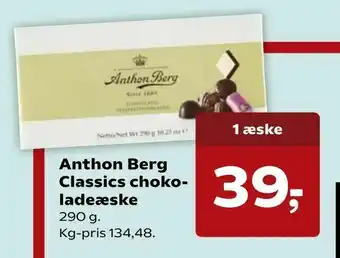 SuperBrugsen Anthon Berg Classics chokoladeæske tilbud