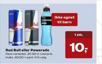 Red Bull eller Powerade