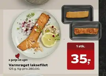 SuperBrugsen Varmrøget laksefilet tilbud