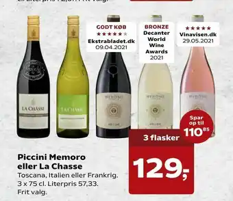 SuperBrugsen Piccini Memoro eller La Chasse tilbud
