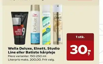 SuperBrugsen Wella Deluxe, Elnett, Studio Line eller Batiste hårpleje tilbud