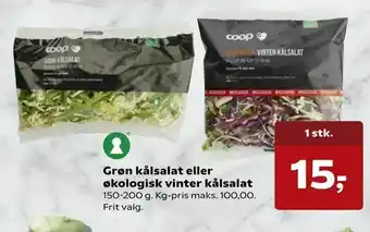 SuperBrugsen Grøn kålsalat eller økologisk vinter kålsalat tilbud