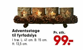 Bilka Adventsstage til fyrfadslys tilbud
