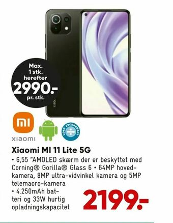 Bilka Xiaomi MI 11 Lite 5G tilbud