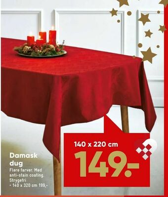Bilka Damask dug tilbud