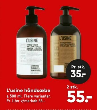 Bilka L'usine håndsæbe tilbud