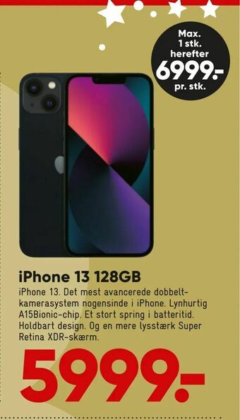 Bilka iPhone 13 128GB tilbud