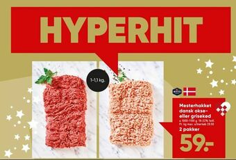 Bilka Mesterhakket dansk okse eller grisekød tilbud