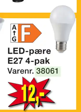 Harald Nyborg LED-pære E27 4-pak tilbud