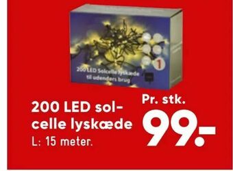 Bilka 200 LED solcelle lyskæde tilbud