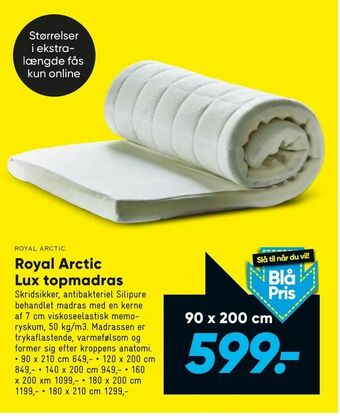 Bilka Royal Arctic Lux topmadras tilbud