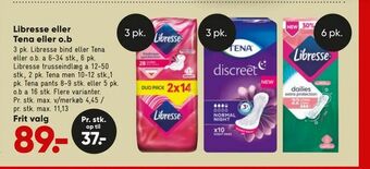 Bilka Libresse eller Tena eller o.b tilbud