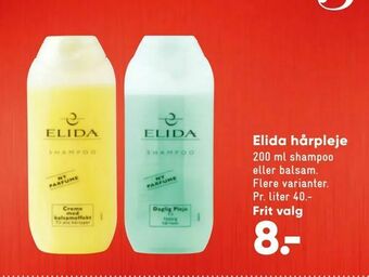 Bilka Elida hårpleje tilbud
