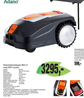 Robotplæneklipper 800 m2 med APP control