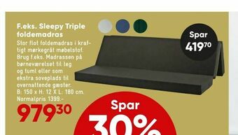 Bilka Sleepy Triple foldemadras tilbud