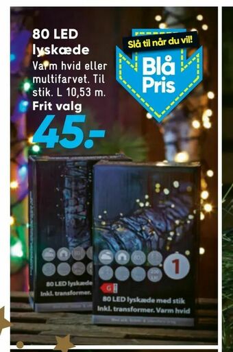Bilka 80 LED lyskæde tilbud