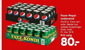 Bilka Faxe-Pepsi sodavand tilbud