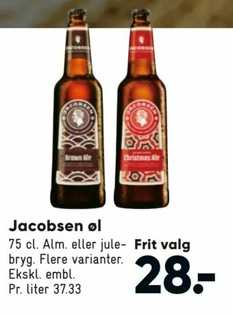 Bilka Jacobsen øl tilbud