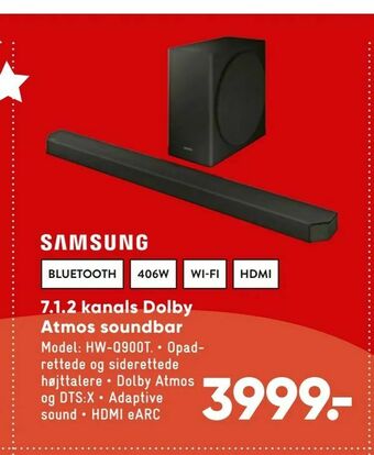 Bilka 7,1,2 kanals Dolby Atmos soundbar tilbud