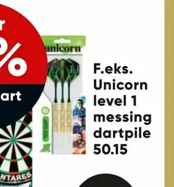 Bilka Unicorn level 1 messing dartpile tilbud