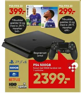 Bilka Ps4 500gb tilbud