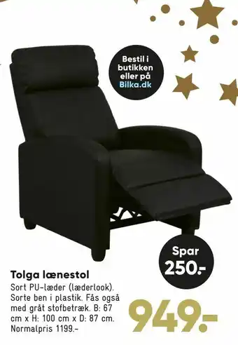 Bilka Tolga lænestol tilbud