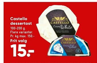 Bilka Castello dessertost tilbud