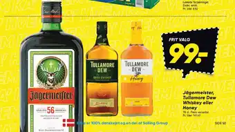 Bilka Jägermeister, Tullamore Dew Whiskey eller Honey tilbud