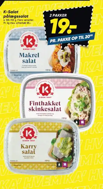 Bilka K-Salat pålægssalat tilbud