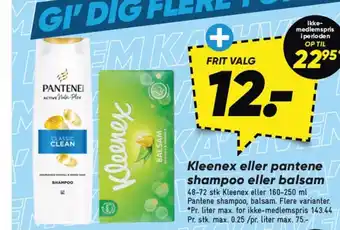 Bilka Kleenex eller pantene shampoo eller balsam tilbud