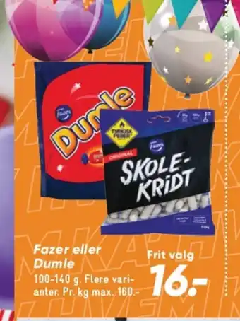 Bilka Fazer eller Dumle Dumle tilbud