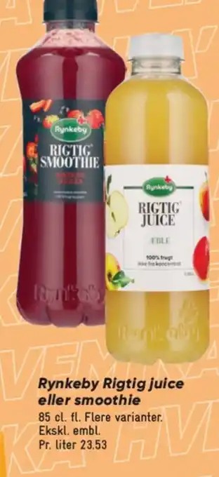 Bilka Rynkeby Rigtig juice eller smoothie tilbud