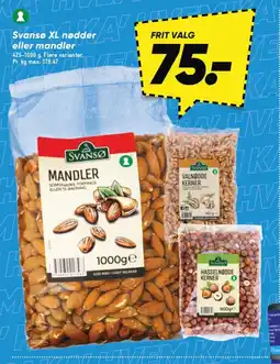 Bilka Svansø XL nødder eller mandler tilbud