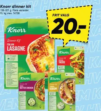 Bilka Knorr dinner kit tilbud