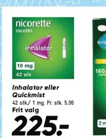 Bilka Inhalator eller Quickmist tilbud