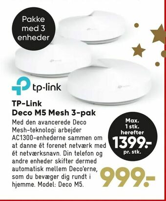 Bilka TP-Link Deco M5 Mesh 3-pak tilbud